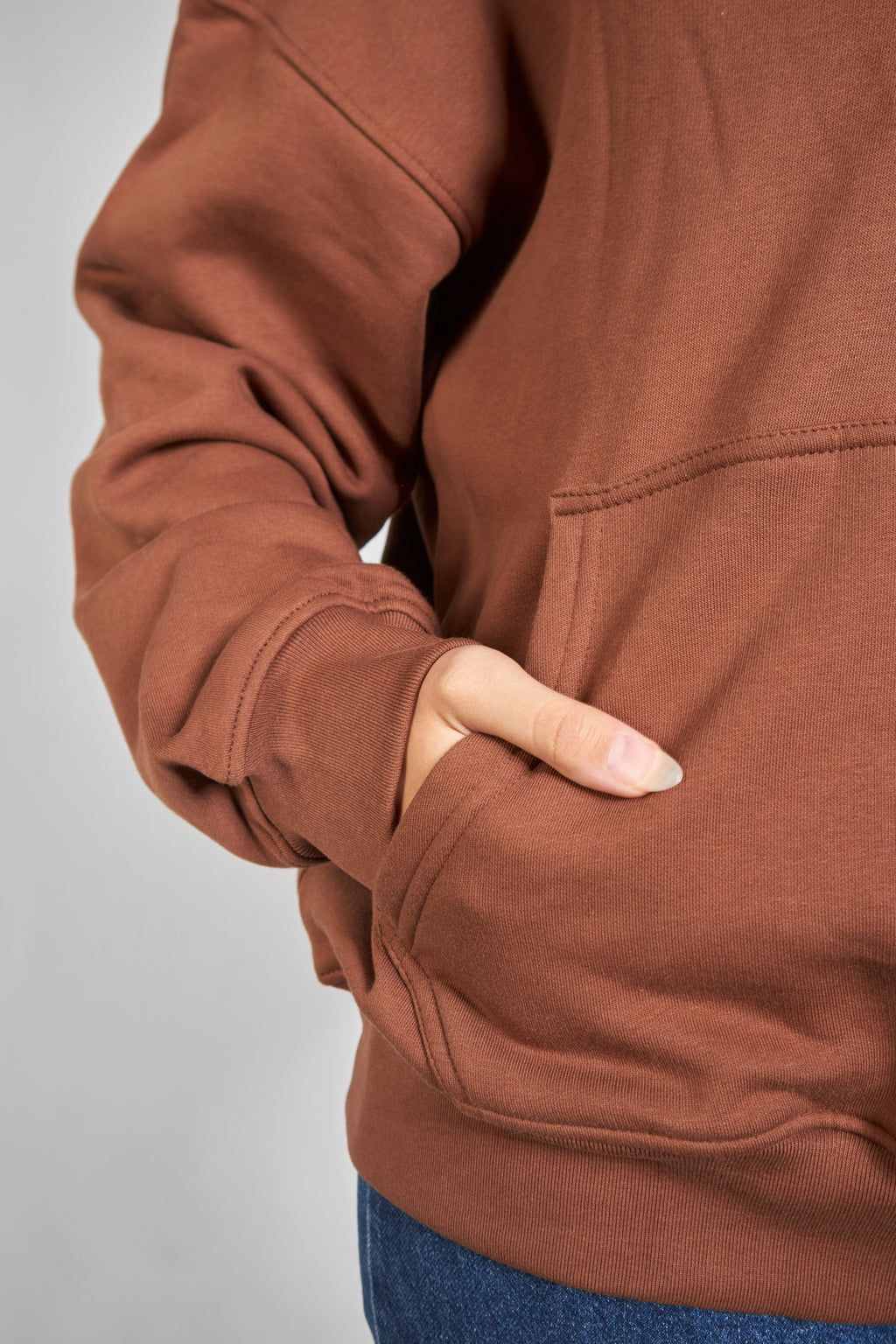 Dark Brown Box Fit Hoodie