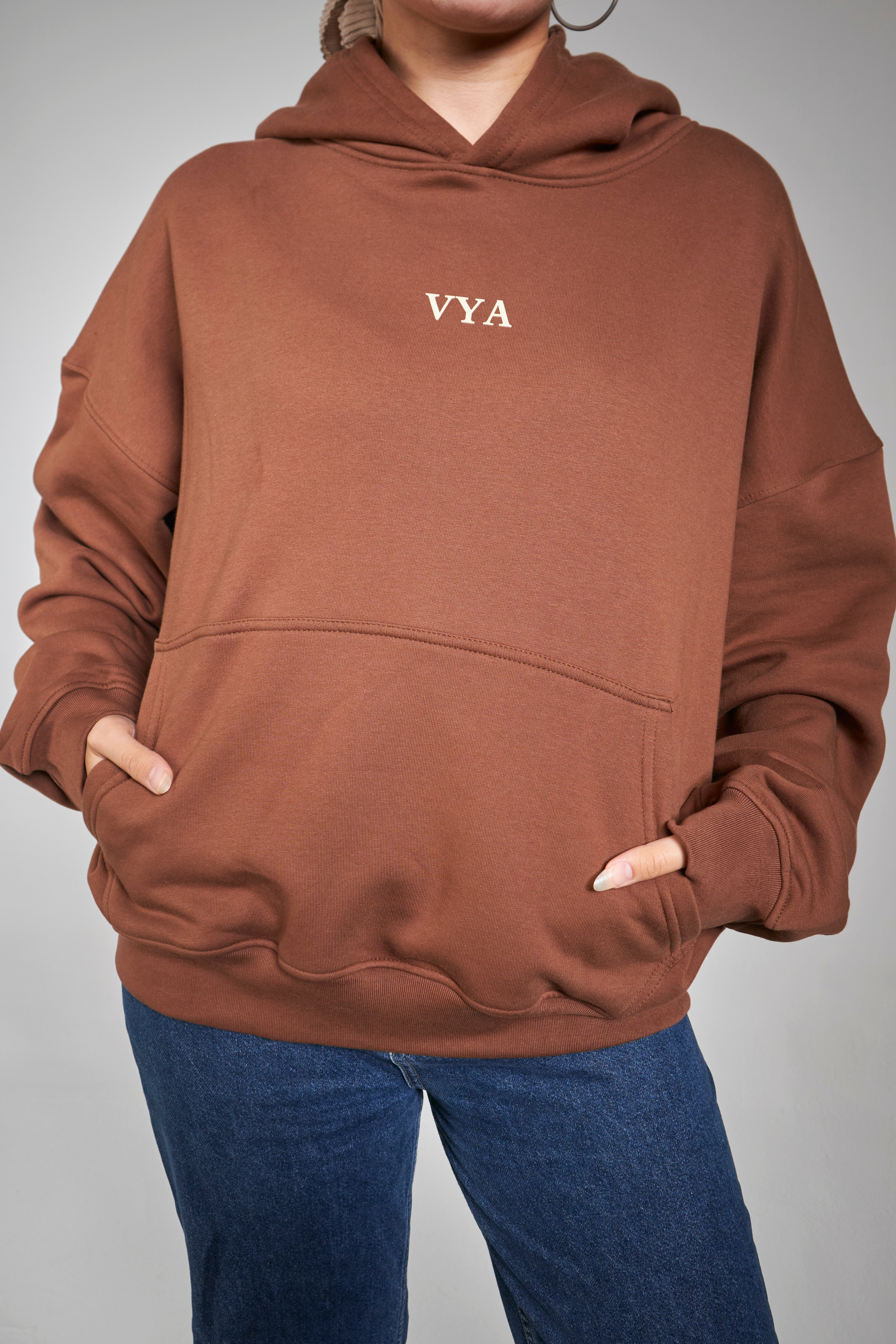 Dark Brown Box Fit Hoodie