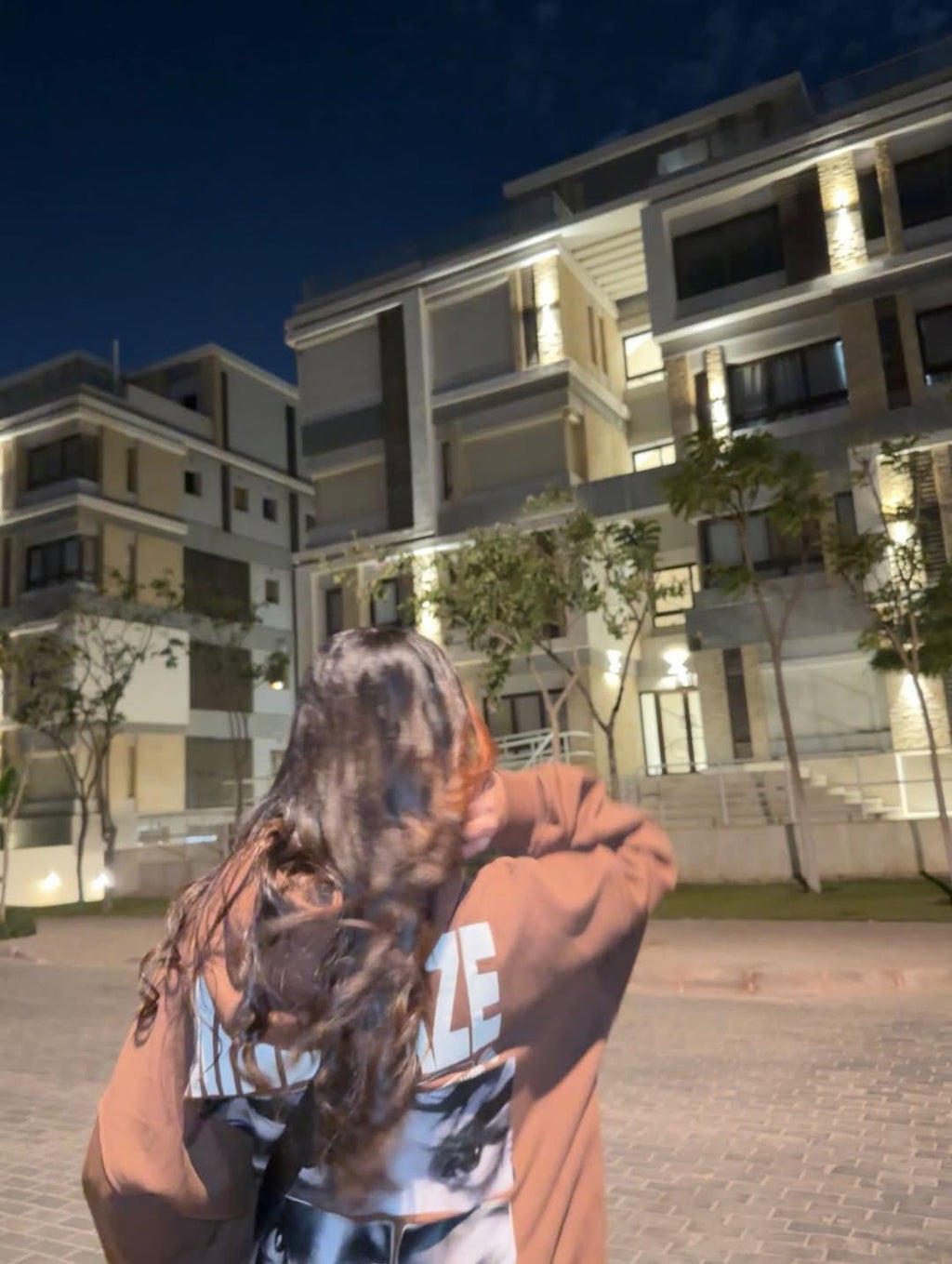 Dark Brown Box Fit Hoodie