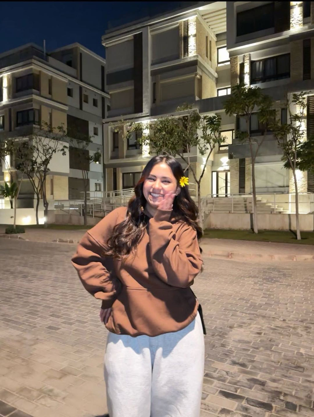 Dark Brown Box Fit Hoodie