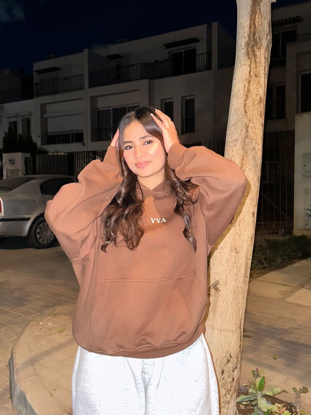 Dark Brown Box Fit Hoodie