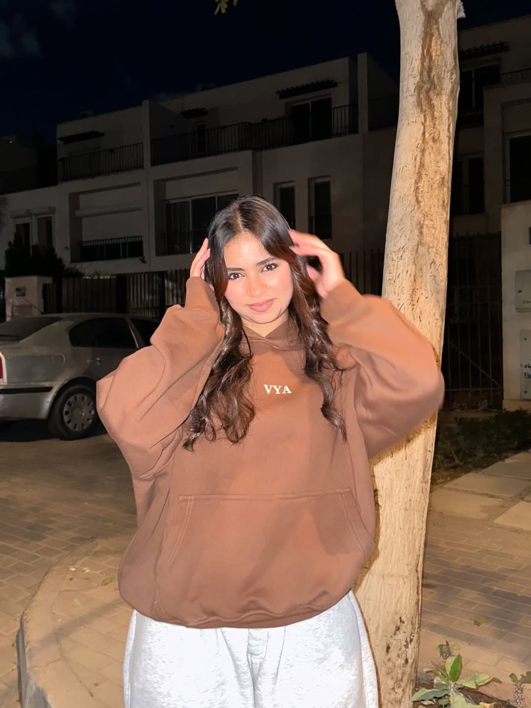 Dark Brown Box Fit Hoodie